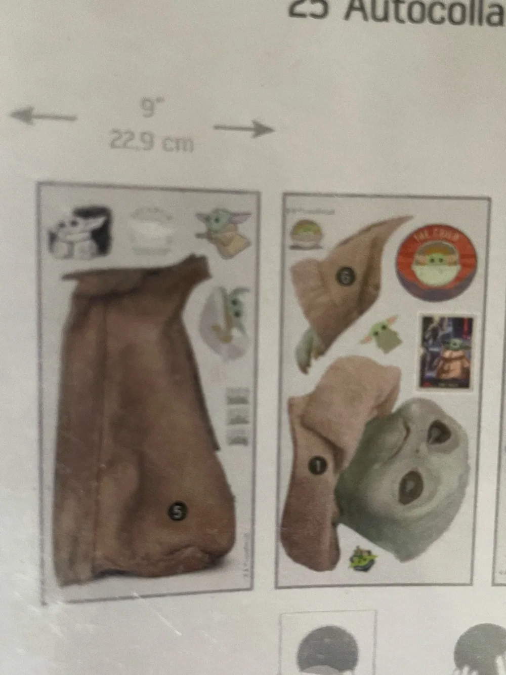 Star Wars Mandalorian Grogu Baby Yoda 25 Self-Adhesive RoomMates Wall Decals New